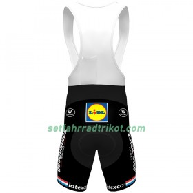 Fahrradbekleidung Radtrikot Kurzarm + Trägershorts 2020 Quick-Step Floors Luxemburgische Meister N001
